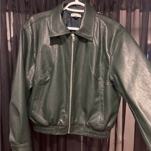 Moon River Green Bomber Jacket